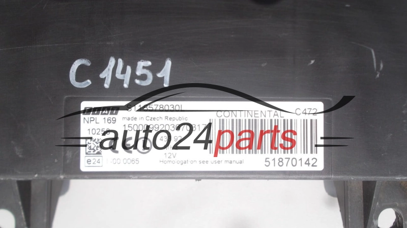 CONFORT MODULE BSI FIAT PANDA CONTINENTAL S118578030L, 51870142