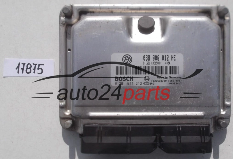 KOMPUTER STEROWNIK SILNIKA VOLKSWAGEN SEAT LEON BOSCH 0 281 011 313, 0281011313, 038 906 012 HE, 038906012HE
