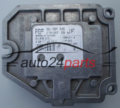 MOTORSTEUERGERÄT ECU STEUERGERAT OPEL ASTRA ZAFIRA 1.8 Z18XE 55351248 JF, 55 351 248 JF, 55354380, 55 354 380, 6235325, 62 35 325, SIEMENS VDO FGP 5WK9370, 5WK9 370