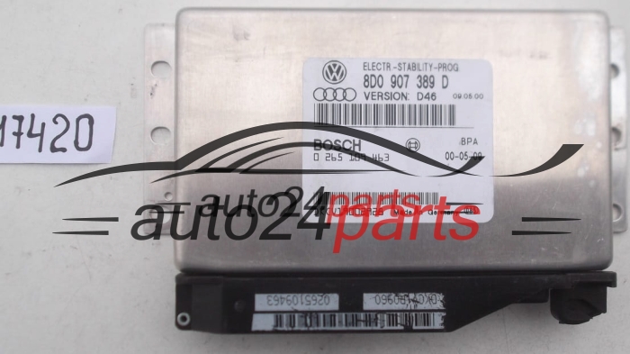 CALCULATEUR ABS ESP AUDI A4 A6 VW PASSAT BOSCH 0 265 109 463, 0265109463, 8D0 907 389 D, 8D0907389D
