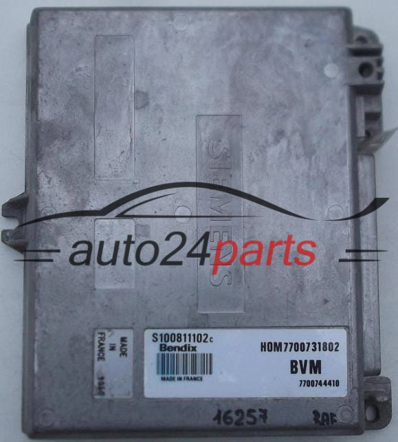 CENTRALINA DO MOTORE RENAULT 19 1.7 SIEMENS S100811102 F, S100811102 D, S100811102 C, HOM7700731802