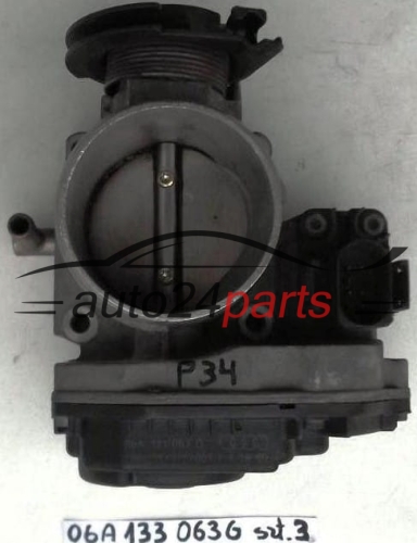 THROTTLE BODY AUDI SEAT SKODA VOLKSWAGEN SIEMENS 408-237-212-007, 408237212007, 06A 133 063 G, 06A133063G