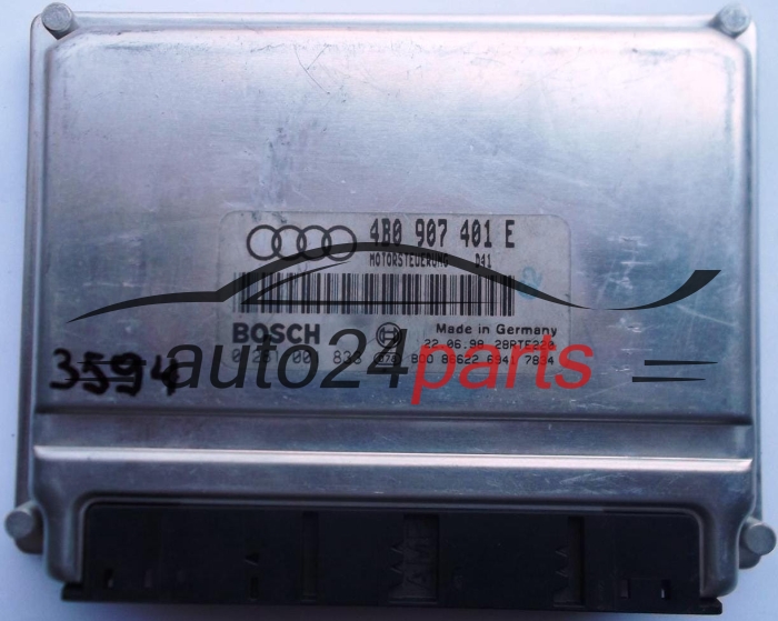 MOTORSTEUERGERÄT ECU STEUERGERÄT AUDI A6 2.5 TDI 4B0907401E, 4B0 907 401 E, BOSCH 0281001833, 0 281 001 833 MOTORSTEUERUNG D41 28RTE220