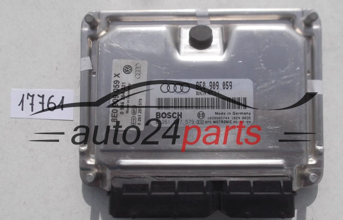 KOMPUTER STEROWNIK SILNIKA AUDI A4 3.0 8E0909059, 8E0909059H, 8E0 909 059 H, BOSCH 0261207579, 0 261 207 579