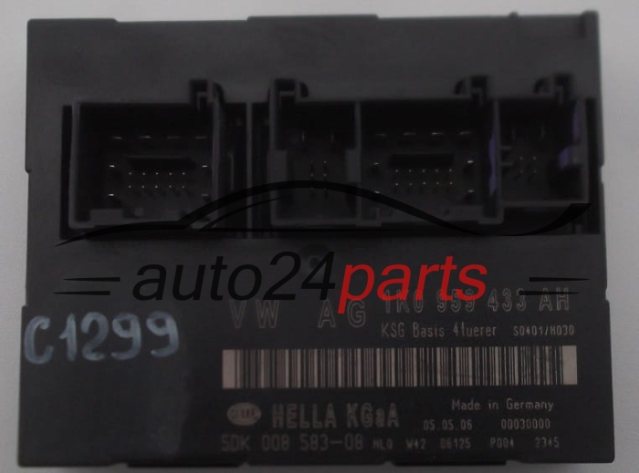 Centralina de comando do sistema confort  SKODA OCTAVIA 1.9 TDI HELLA 5DK 008 583-08,  1K0 959 433 AH