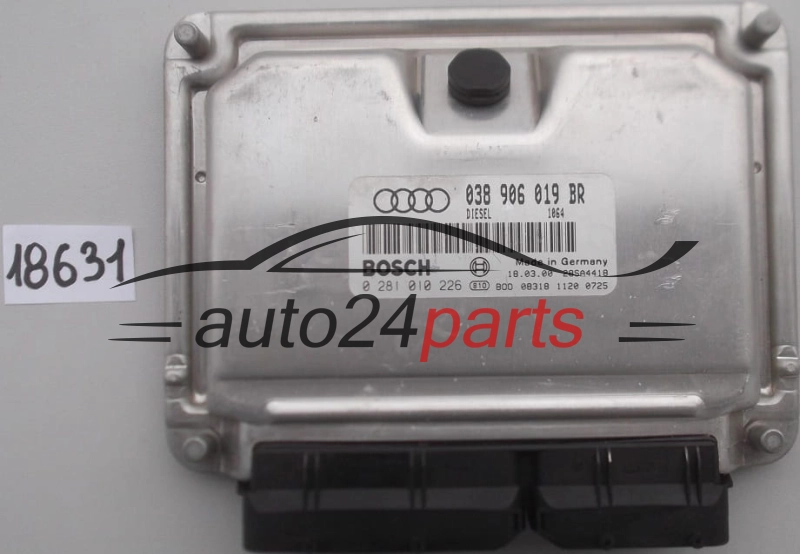 KOMPUTER STEROWNIK SILNIKA VOLKSWAGEN AUDI A4 BOSCH 0 281 010 226, 0281010226, 038 906 019 BR, 038906019BR 