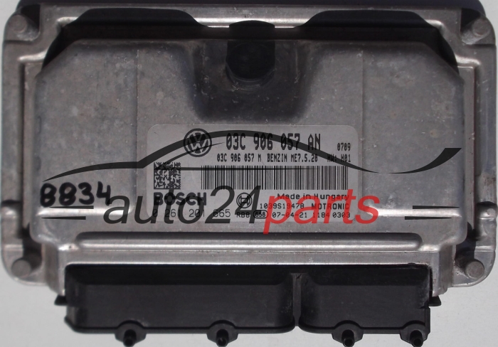 KOMPUTER STEROWNIK SILNIKA SKODA ROOMSTER 1.6 03C906057AN, 03C 906 057 AN, 03C906057M, 03C 906 057 M, BOSCH 0261201665, 0 261 201 665, BENZIN ME7.5.20 1515 1039S23905 