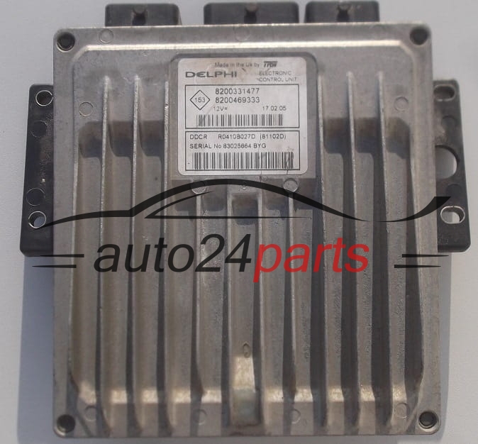 ECU CENTRALITA DE MOTOR  RENAULT CLIO 1.5 DCI Delphi R0410B027D, 8200331477, 8200469333