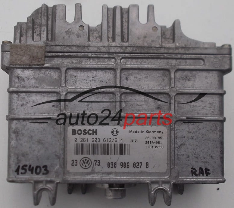 ECU ENGINE CONTROLLER VOLKSWAGEN GOLF III VENTO BOSCH 0 261 203 613/614, 0261203613, 0261203614, 030 906 027 B, 030906027B