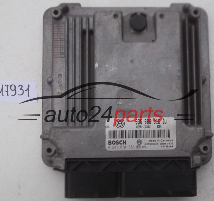 KOMPUTER STEROWNIK SILNIKA SKODA OCTAVIA 1.9 TDI BOSCH 0 281 011 883,  03G 906 016 DJ