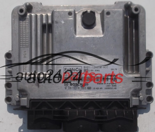 CALCULATEUR MOTEUR FORD FOCUS 1.6 TDCI BOSCH 0 281 018 993, 0281018993, FoMoCo BV21-12A650-ACC, BV2112A650ACC