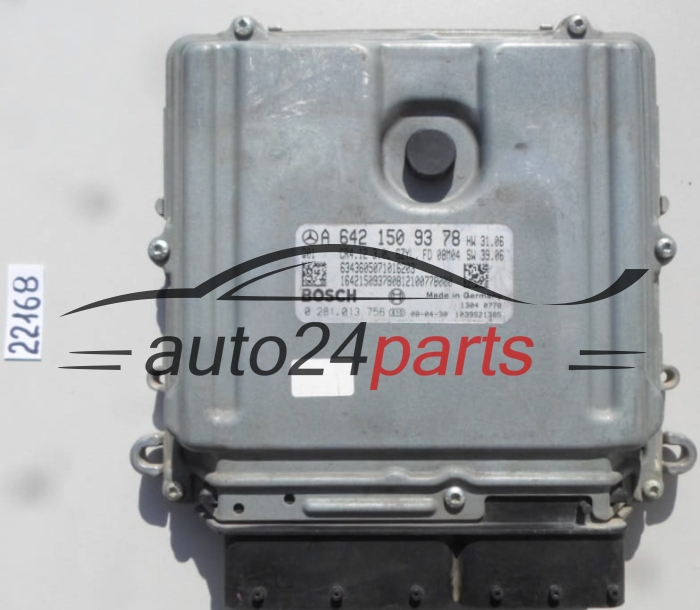 Μονάδα Ελέγχου Κινητήρα MERCEDES W164 3.0 CDI BOSCH 0 281 013 756, 0281013756, A 642 150 93 78, A6421509378, CR4.12 