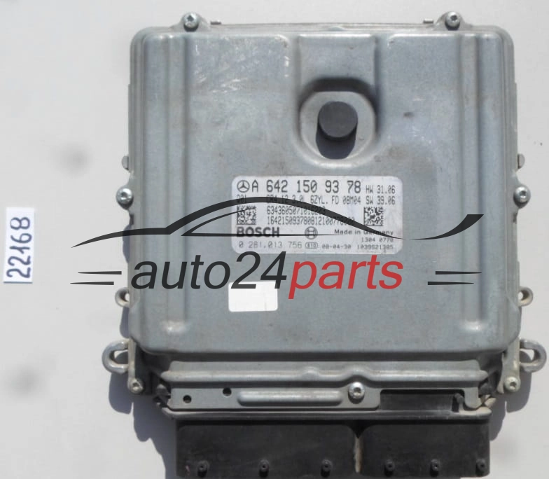 Μονάδα Ελέγχου Κινητήρα MERCEDES W164 3.0 CDI BOSCH 0 281 013 756, 0281013756, A 642 150 93 78, A6421509378, CR4.12 
