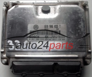 ECU CENTRALITA DE MOTOR VW VOLKSWAGEN POLO 1.4 6K0906032T, 6K0 906 032 T, BOSCH 0261206839, 0 261 206 839