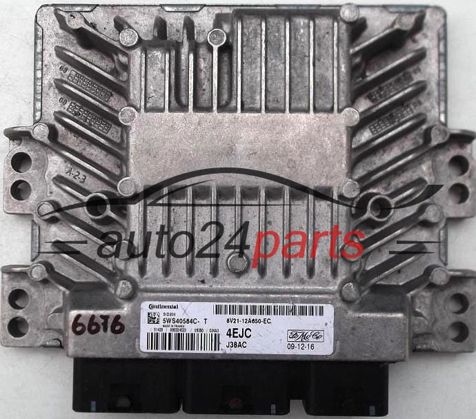 ECU ENGINE CONTROLLER FORD FIESTA 1.4 TDCI 8V21-12A650-EC, 8V2112A650EC, 5WS40584C-T, 5WS40584CT, 4EJC, J38AC 