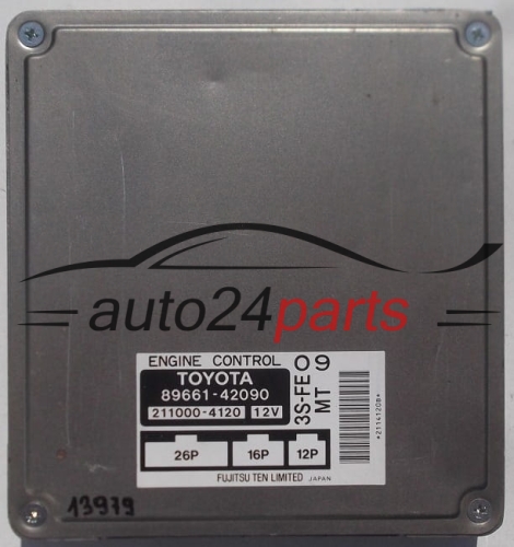 CALCULATEUR MOTEUR TOYOTA RAV-4 FUJITSU 211000-4120,  89661-42090