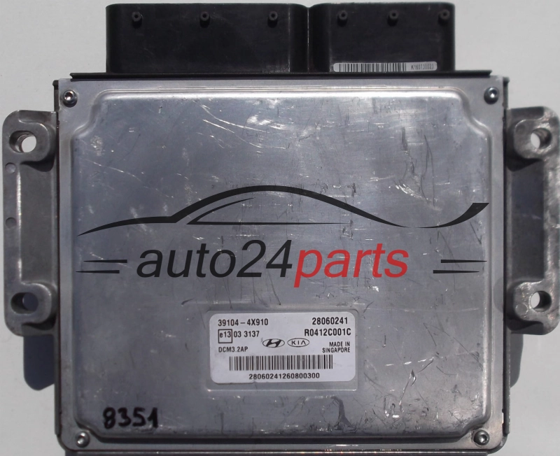 ECU ENGINE CONTROLLER KIA CARNIVAL III 2.9 CRDI DELPHI R0412C001C, 28060241, 39104-4X910, 391044X910, DCM3.2AP 