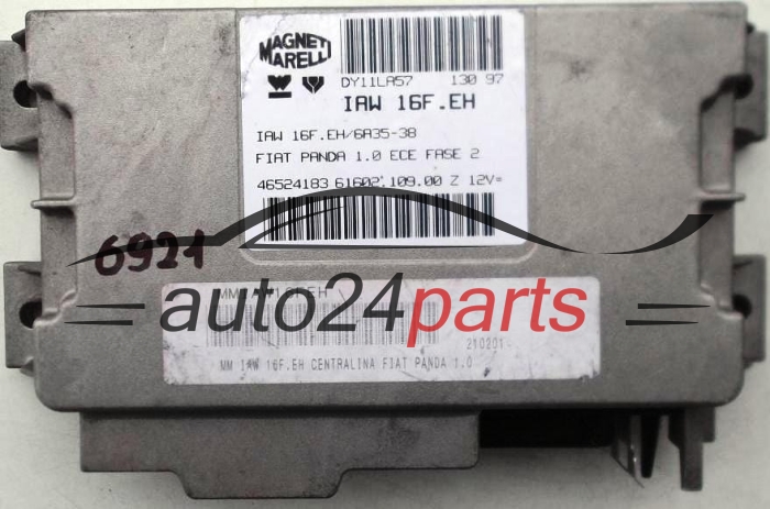 KOMPUTER STEROWNIK SILNIKA FIAT PANDA 1.0 IAW 16F.EH/6A35-38, IAW16FEH, 61602.109.00, 6160210900, 46524183