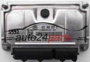 KOMPUTER STEROWNIK SILNIKA SKODA 1.6 BOSCH 0 261 201 328, 0261201328, 03C 906 057 M, 03C906057M -
