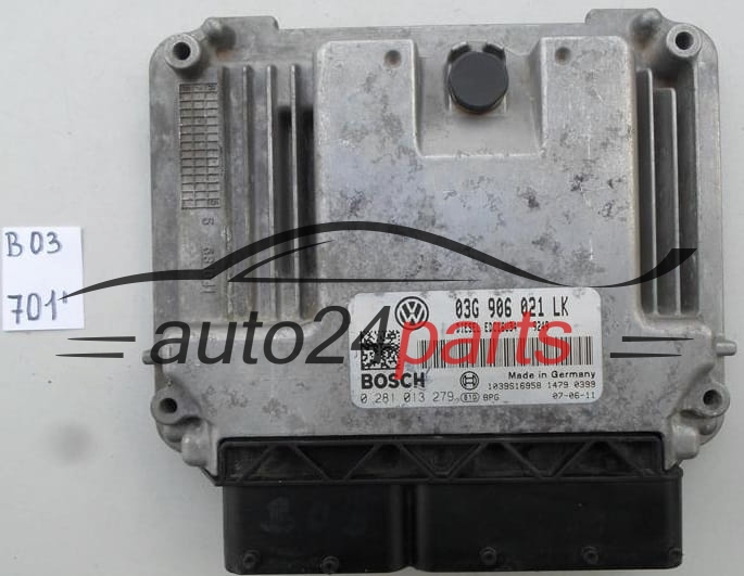 SEAT LEON 1.9 TDI BXE BOSCH 0 281 013 279, 0281013279, 03G 906 021 LK, 03G906021LK, EDC16U34 