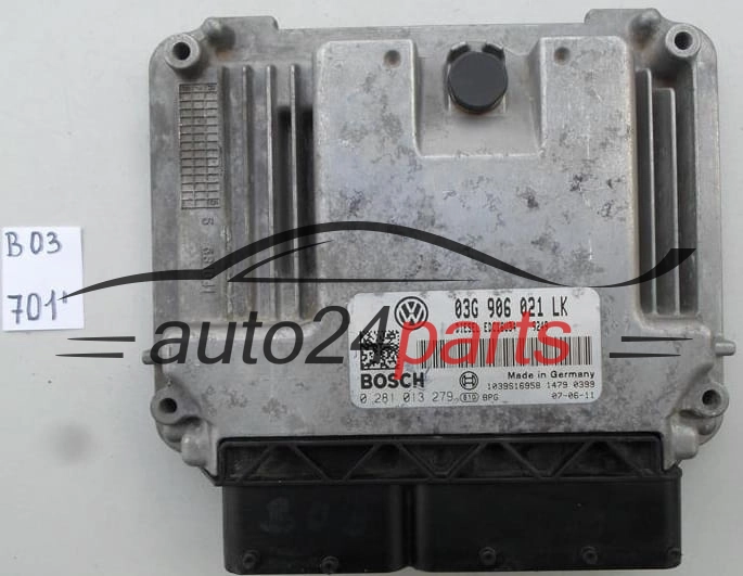 SEAT LEON 1.9 TDI BXE BOSCH 0 281 013 279, 0281013279, 03G 906 021 LK, 03G906021LK, EDC16U34 