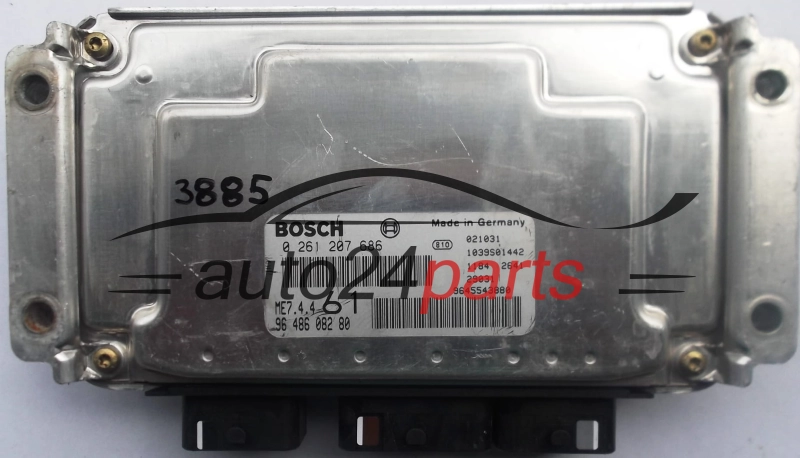 ECU CENTRALITA DE MOTOR CITROEN BERLINGO PEUGEOT PARTNER 1.6 BOSCH 0 261 207 686, 0261207686, 96 486 082 80, 9648608280, ME7.4.4 