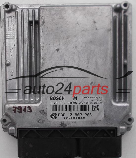 KOMPUTER STEROWNIK SILNIKA BMW SERII 5 E60/E61 530 3.0 DIESEL BOSCH 0281012190, 0 281 012 190, DDE 7802266, 7 802 266, 1039S14027