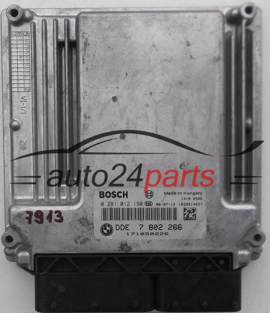 KOMPUTER STEROWNIK SILNIKA BMW SERII 5 E60/E61 530 3.0 DIESEL BOSCH 0281012190, 0 281 012 190, DDE 7802266, 7 802 266, 1039S14027