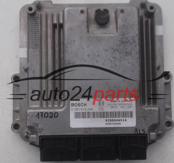 Μονάδα Ελέγχου Κινητήρα RENAULT TRAFIC OPEL VIVARO 2.0 CDTI BOSCH 0 281 014 208
