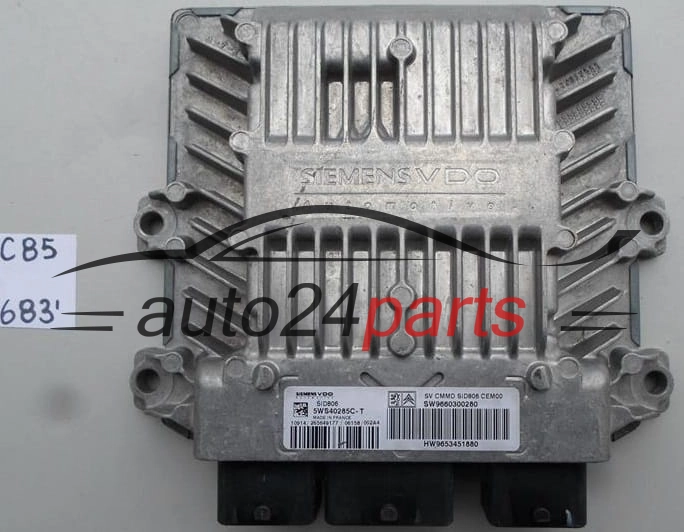 CITROEN PEUGEOT 1.4 HDI SIEMENS VDO 5WS40285C-T, 5WS40285CT, SW9660300280, HW9653451880, SID806 