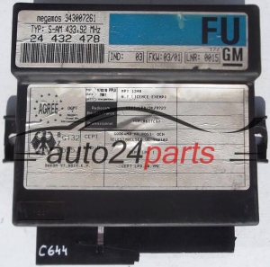 CENTRALKA MODUL STEROWNIK KOMFORTU OPEL ZAFIRA A, ASTRA G, GM 24 432 478, GM 24432478, 343007261 - 