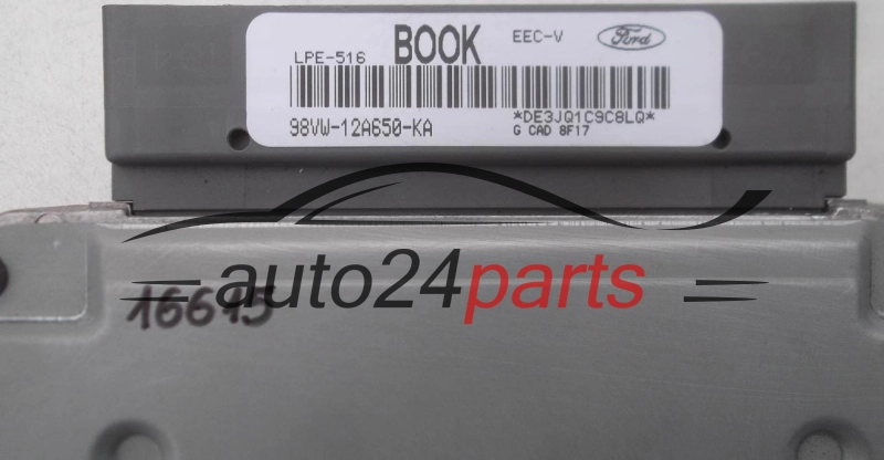 CENTRALINA MOTORE FORD GALAXY VISTEON 98VW-12A650-KA, 98VW12A650KA, BOOK, LPE-516