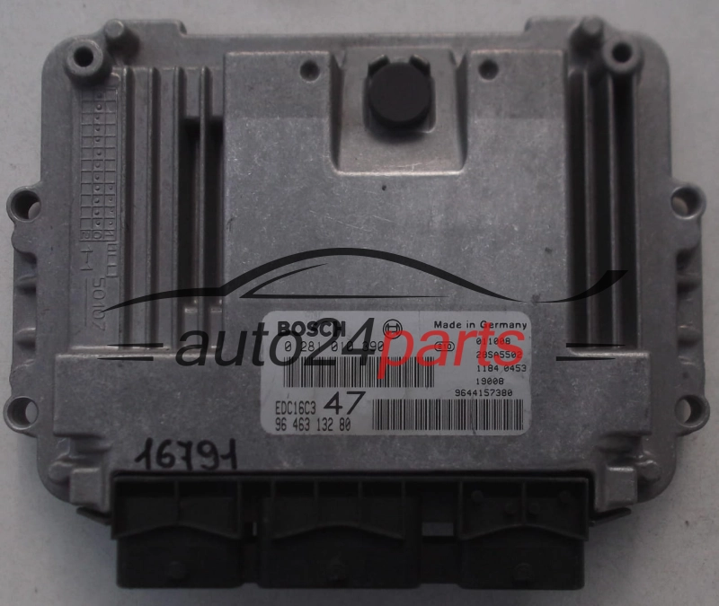 MOTORSTEUERGERÄT ECU STEUERGERAT PEUGEOT 307 1.4 HDI BOSCH 0 281 010 390, 0281010390, 96 463 132 80,  9644157380, 28SA5502, EDC16C3 47