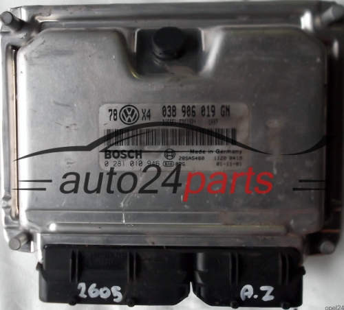 VW VOLKSWAGEN PASSAT 1.9 TDI 038906019GN, 038 906 019 GN, BOSCH 0 281 010 946, 0281010946, DIESEL EDC15P+ 1497, 28SA5460
