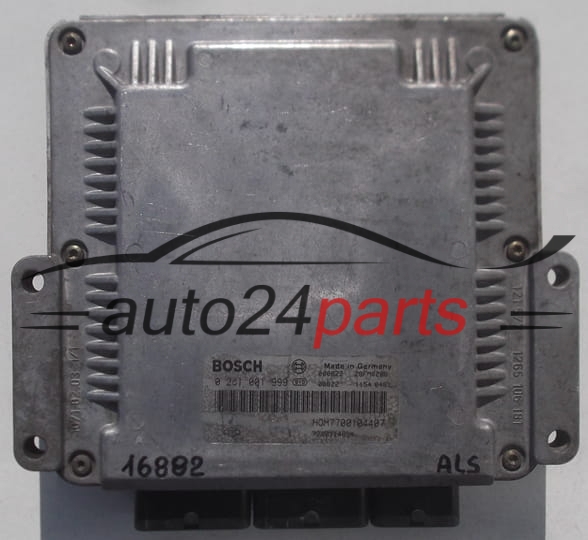 MOTORSTEUERGERÄT ECU STEUERGERAT RENAULT ESPACE 2.2 DCI BOSCH 0 281 001 999, 0281001999, HOM7700104407, 7700104407, 7700114854