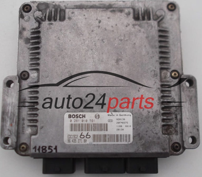 KOMPUTER STEROWNIK SILNIKA CITROEN PEUGEOT FIAT 2.0 HDI BOSCH 0 281 010 591, 0281010591, 96 435 271 80, 9643527180 