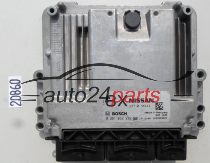 Μονάδα Ελέγχου Κινητήρα NISSAN QASHQAI 1.6 DCI BOSCH 0 281 032 229, 0281032229, 23710 HX44A, 23710HX44A