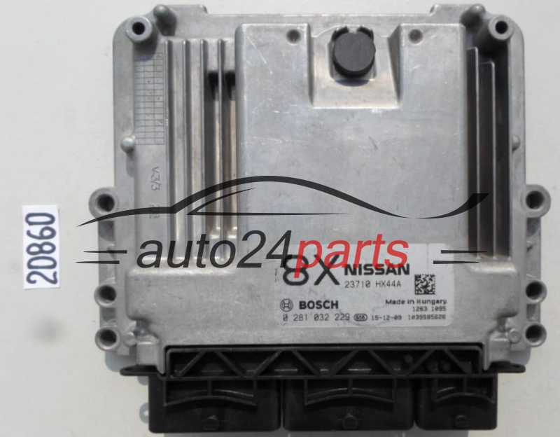 Μονάδα Ελέγχου Κινητήρα NISSAN QASHQAI 1.6 DCI BOSCH 0 281 032 229, 0281032229, 23710 HX44A, 23710HX44A