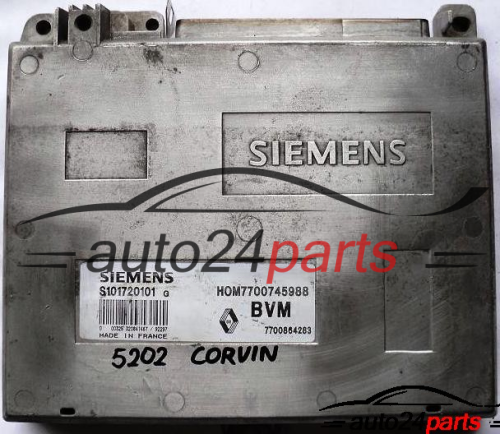 ECU ENGINE CONTROLLER RENAULT SAFRANE 2.2 SIEMENS S101720101G, HOM7700745988, HOM 7700745988, 7700864283
