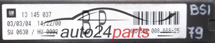 SKRZYNKA ELEKTRYCZNA PRZEKAŹNIKÓW I BEZPIECZNIKÓW MODUŁ NADWOZIA CENTRALKA KOMFORTU BSI OPEL GM 13 145 037 BP HELLA 5DK 008 668-25