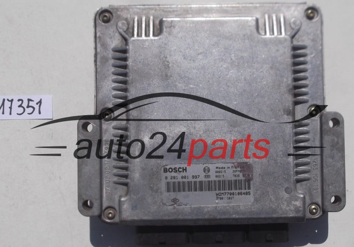 KOMPUTER STEROWNIK SILNIKA RENAULT LAGUNA 1.9 DCI BOSCH 0281001997, 0 281 001 997, HOM7700106485, HOM 7700106485
