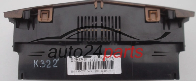 HEATING AND AIR CONDITIONING CONTROL  PEUGEOT 607 96 295 526 GV