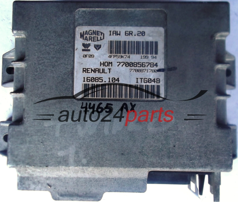 Μονάδα Ελέγχου Κινητήρα RENAULT TWINGO 1.2 MAGNETI MARELLI IAW 6R.20, IAW6R20, 7700856784, 7700871780, 16085.104, 16085104