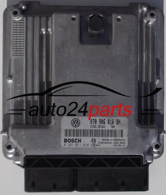 ECU ENGINE CONTROLLER VW VOLKSWAGEN T5 2.5 TDI 070906016BH, BOSCH 0281011838