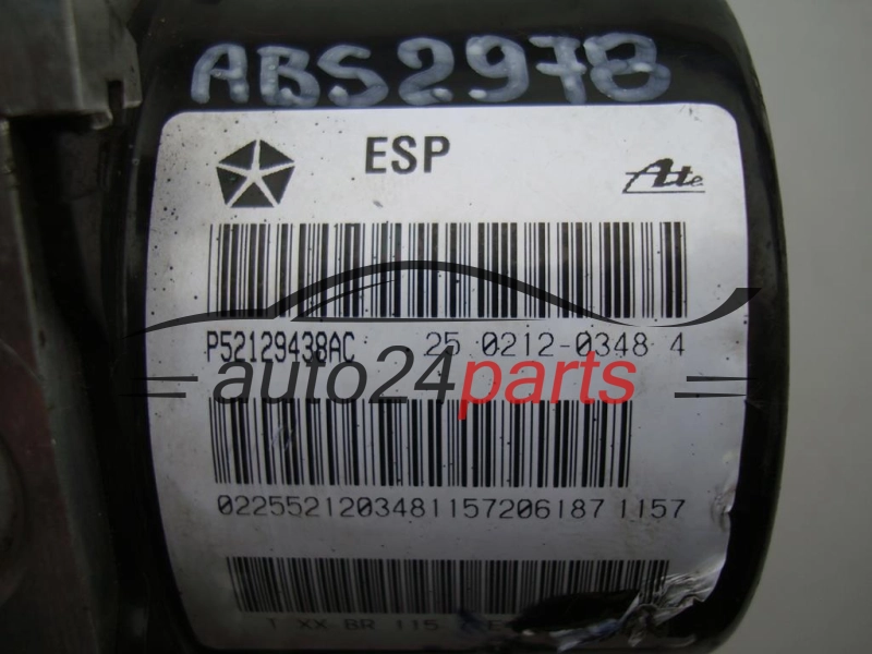 ABS PUMP JEEP GRAND CHEROKEE P52129438AC, 25.0212-0348.4, 25021203484, 25.0928-4306.3, 25092843063