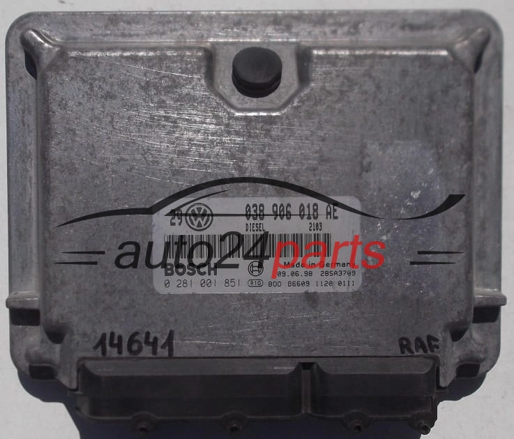 038906018AE, 038 906 018 AE, BOSCH 0281001851, 0 281 001 851