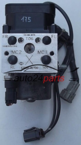 ABS NISSAN BOSCH 0 265 005 303, 0265005303, 47600 AL700, 47600AL700, 510 000 40170, 51000040170