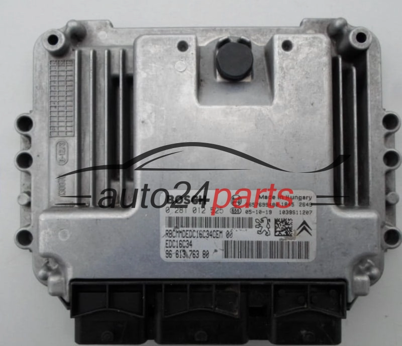 ECU ENGINE CONTROLLER PEUGEOT 206 1.4 HDI BOSCH 0 281 012 525,  96 613 763 80