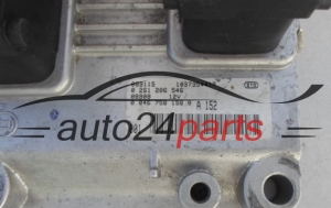 MOTORSTEUERGERÄT ECU STEUERGERAT FIAT PUNTO 1.2 BOSCH 0 261 206 546, 0261206546, 0 046 758 158 0