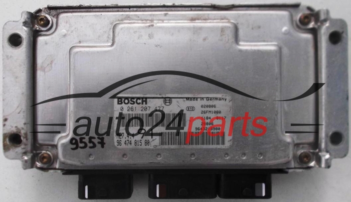 Μονάδα Ελέγχου Κινητήρα CITROEN PEUGEOT 1.6 BOSCH 0 261 207 477, 0261207477, 96 474 815 80, 9647481580, ME7.4.4 91